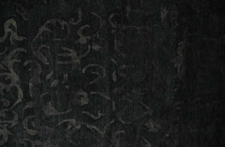 Antique Style Charcoal, Gray and Silver 8x10 Hand knotted wool Area Rug