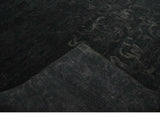 Antique Style Charcoal, Gray and Silver 8x10 Hand knotted wool Area Rug