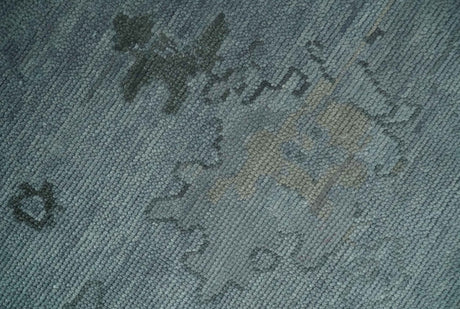 Antique style Gray and Silver Hand Knotted Multi Size Oushak Wool Area Rug