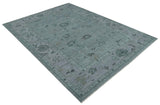 Antique style Gray and Silver Hand Knotted Multi Size Oushak Wool Area Rug