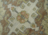 Antique Style Green, Ivory and Beige Hand knotted Heriz Serapi Multi Size wool Area Rug