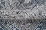Antique Style Hand Knotted Traditional Blue and Gray Wool Area Rug
