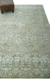 Antique style Ivory and Beige Hand Knotted Traditional Design 5x8 wool Area Rug