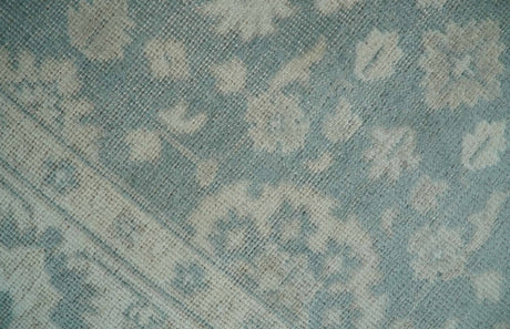 Antique Style Ivory and Gray Hand Knotted Traditional Oushak 2x4 wool Bedside Rug-Area Rug-Parc Decor