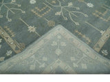 Antique Style Tree of life Gray, Beige and Silver Traditional Hand Knotted Custom Made wool Area Rug