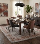 Antique Style Vintage Finish Low Pile Hand Knotted Gray, Silver and Rust Traditional Oushak Wool Rug