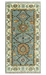 Antique Traditional Gray and Ivory Vintage Style Custom Made wool Area Rug