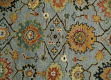 Antique Traditional Gray and Ivory Vintage Style Custom Made wool Area Rug