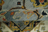 Antique Traditional Gray and Ivory Vintage Style Custom Made wool Area Rug