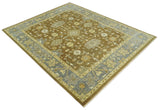Antique Traditional Persian 8x10 Hand Knotted Brown and Gray Wool Rug