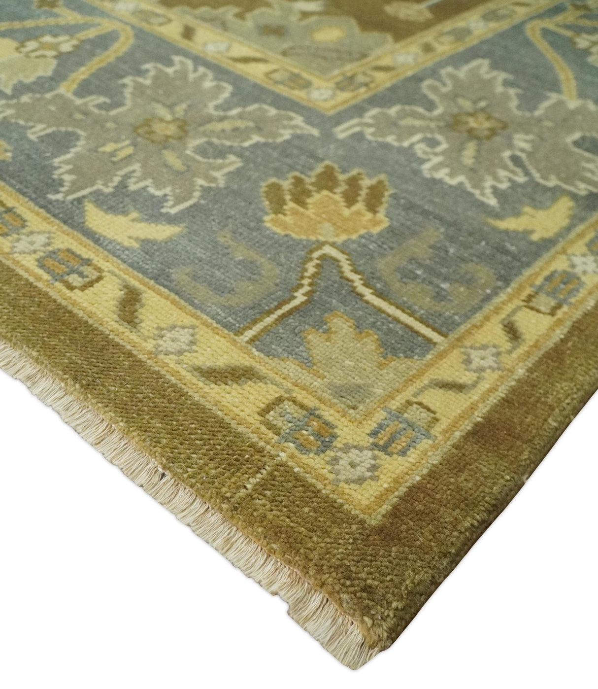 Antique Traditional Persian 8x10 Hand Knotted Brown and Gray Wool Rug