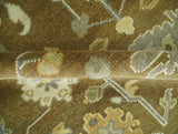 Antique Traditional Persian 8x10 Hand Knotted Brown and Gray Wool Rug