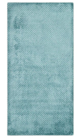 Aqua 2x4 Modern Geometrical Cross Square Hand Made Blue Art silk Area Rug | N4624-Area Rug-Parc Decor