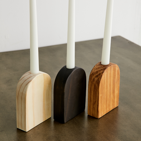 Arch Wooden Taper Candle Stand-Décor-Parc Decor
