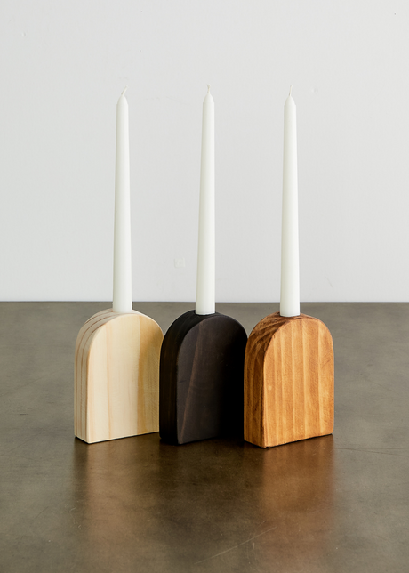 Arch Wooden Taper Candle Stand-Décor-Parc Decor