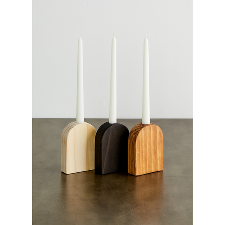 Arch Wooden Taper Candle Stand