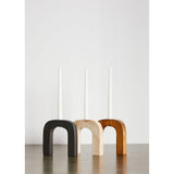 Arch Wooden Taper Candlestick Holder