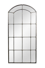 Arched Industrial Grid Wall Mirror-Mirror-Parc Decor