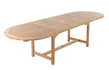 Åre Adjustable Natural Teak Outdoor Dining Table-Dining Table-Parc Decor
