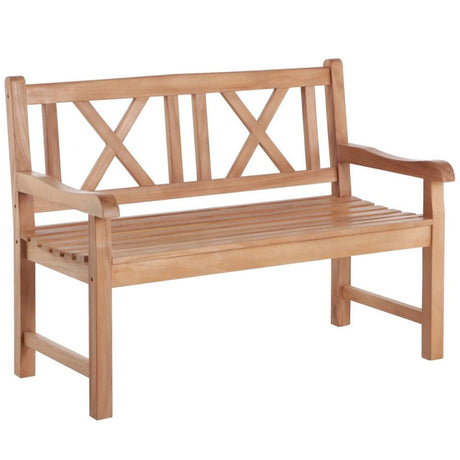 Åre Natural Teak Outdoor Patio and Garden Bench-Parc Decor