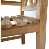 Åre Natural Teak Outdoor Patio Dining Chair with Arm Rests