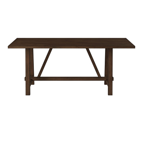 Arendal Trestle Dining Table – Burnished Dark Oak-Dining Tables-Parc Decor
