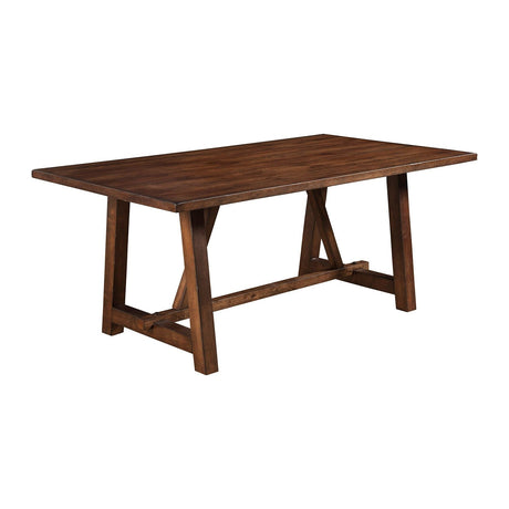 Arendal Trestle Dining Table – Burnished Dark Oak-Dining Tables-Parc Decor