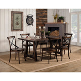 Arendal Trestle Dining Table, Burnished Dark Oak-Dining Tables-Parc Decor
