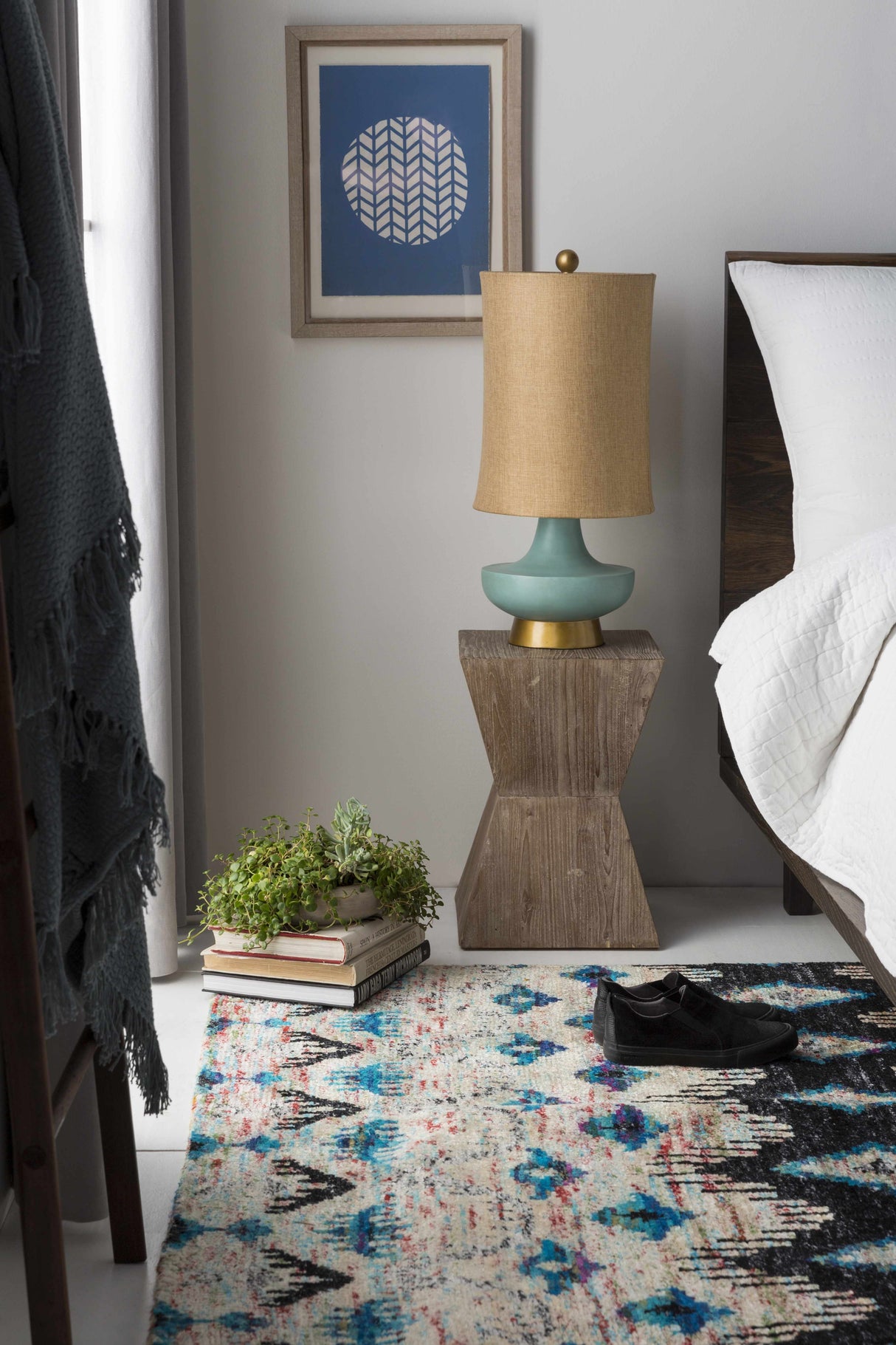 Aringay Aqua Textured Table Lamp-Lighting-Parc Decor