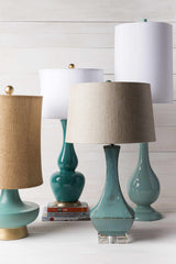 Aringay Aqua Textured Table Lamp-Lighting-Parc Decor