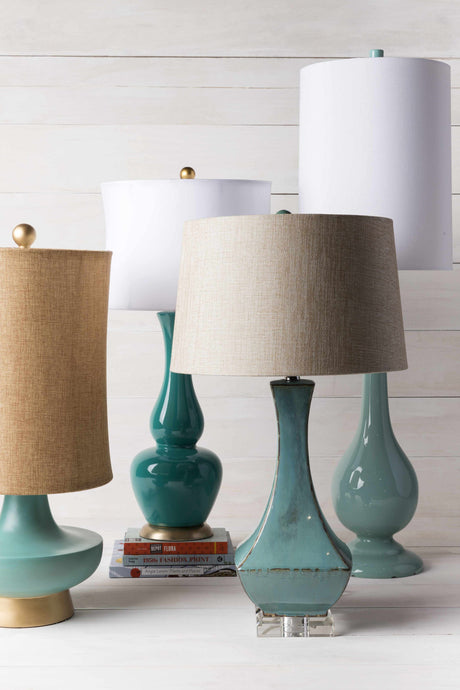 Aringay Aqua Textured Table Lamp-Lighting-Parc Decor
