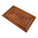 Aromi Oiled Teak Shower and Bath Mat-Bath Mat-Parc Decor
