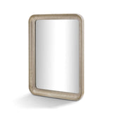 Art Deco Champagne Silver Wall Mirror with Beveled Glass-Wall Mirror-Parc Decor