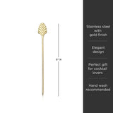 Art Deco Cocktail Picks in Gold Set of 4-product_type::metal_cocktail_picks-Parc Decor