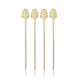 Art Deco Cocktail Picks in Gold Set of 4