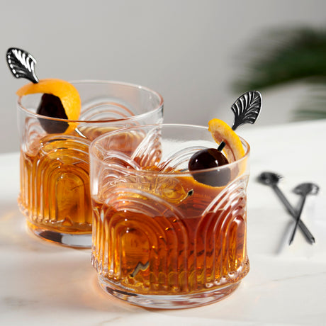 Art Deco Cocktail Picks in Gunmetal Set of 4-product_type::metal_cocktail_picks-Parc Decor