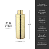 Art Deco Cocktail Shaker in Gold-product_type::shaker-Parc Decor