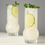 Art Deco Crystal Highball Glasses Set of 2-product_type::stemless_cocktail_glasses-Parc Decor