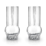 Art Deco Crystal Highball Glasses Set of 2-product_type::stemless_cocktail_glasses-Parc Decor