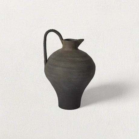 Arthur Black Terracotta Jug-Vases and Jars-Parc Decor