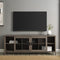 Arthur Industrial TV Stand with Sliding Mesh Door-Entertainment-Parc Decor