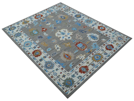 Artic Gray And Ivory Traditional Style Hand Tufted Wool Rug