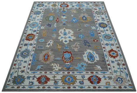 Artic Gray And Ivory Traditional Style Hand Tufted Wool Rug