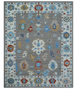 Artic Gray And Ivory Traditional Style Hand Tufted Wool Rug