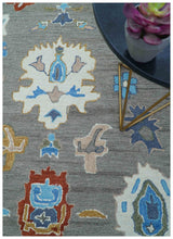 Artic Gray And Ivory Traditional Style Hand Tufted Wool Rug