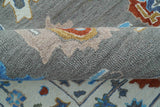 Artic Gray And Ivory Traditional Style Hand Tufted Wool Rug