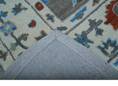 Artic Gray And Ivory Traditional Style Hand Tufted Wool Rug