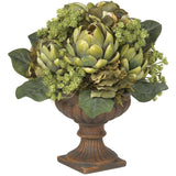 Artichoke Centerpiece Silk Flower Arrangement-Arrangement-Parc Decor