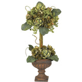 Artichoke Topiary Silk Flower Arrangement-Arrangement-Parc Decor