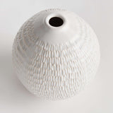 Artisan Vintage-Style White Ceramic Accent Vase-Vase-Parc Decor